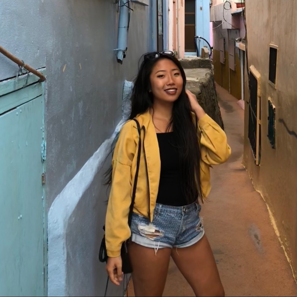 Yellow Corduroy Jacket Collared Zip Vintage crop